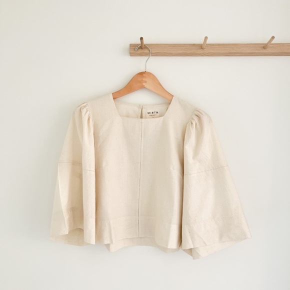 Mirth Tops - MIRTH NWT Provence Top in Ecru, Size XS